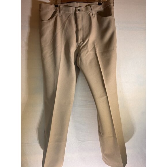 Wrangler Dress Pants Mens 40x30 Tan Khaki Cowboy Wrancher Boot 82TN Vintage - Picture 5 of 10